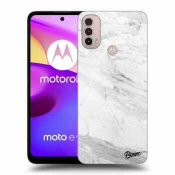 Maskica za Motorola Moto E40 - White marble