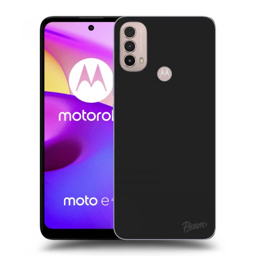 Picasee crna silikonska maskica za Motorola Moto E40 - Clear
