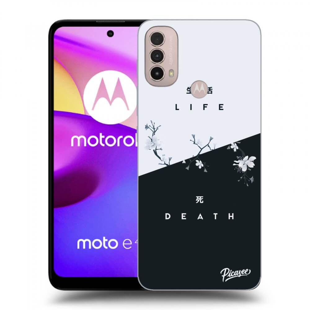 Picasee crna silikonska maskica za Motorola Moto E40 - Life - Death