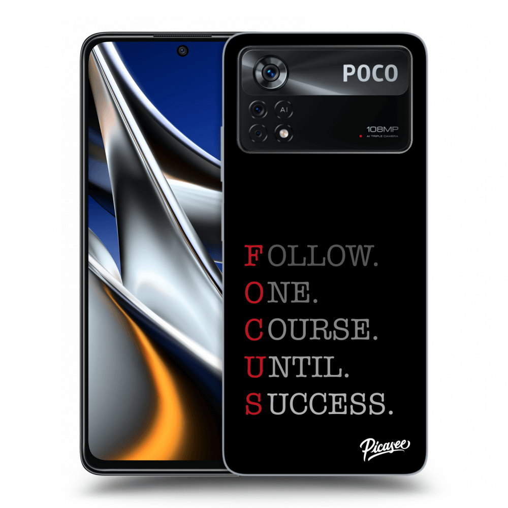 Picasee crna silikonska maskica za Xiaomi Poco M4 Pro - Focus