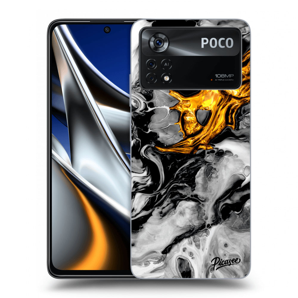 Picasee ULTIMATE CASE za Xiaomi Poco M4 Pro - Black Gold 2
