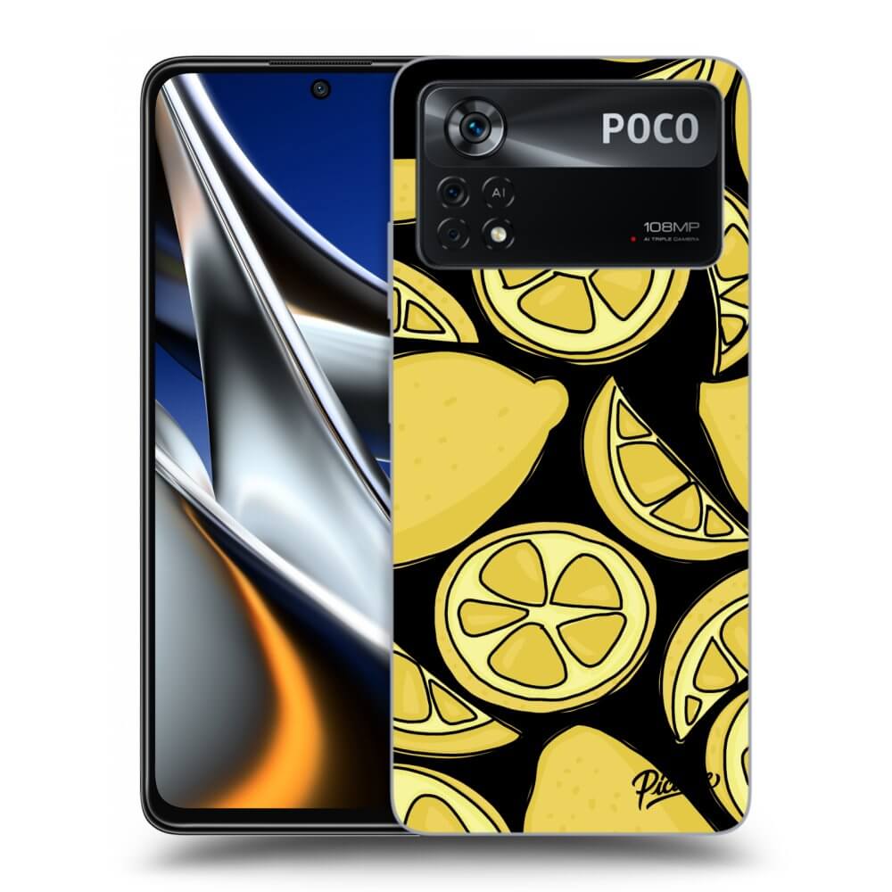 Picasee crna silikonska maskica za Xiaomi Poco M4 Pro - Lemon