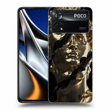 Picasee crna silikonska maskica za Xiaomi Poco M4 Pro - Golder