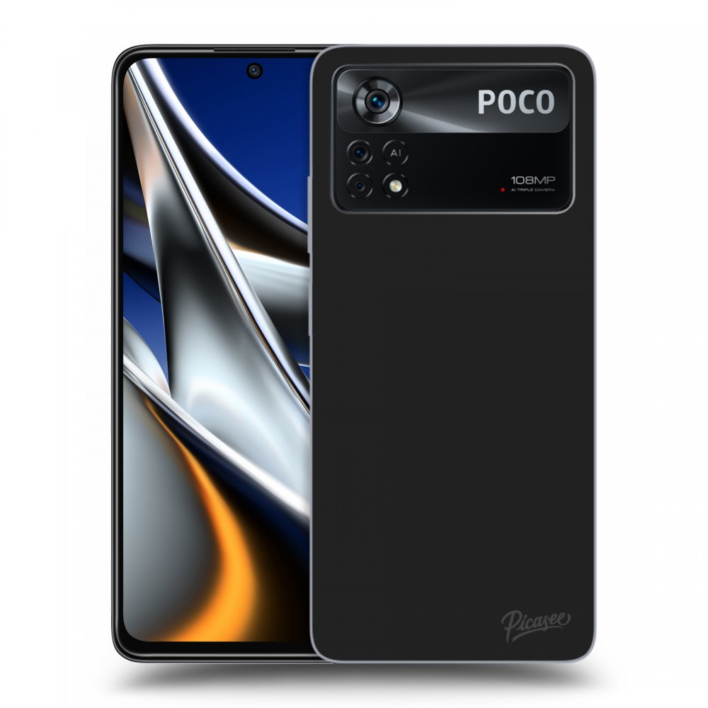 Picasee crna silikonska maskica za Xiaomi Poco M4 Pro - Clear