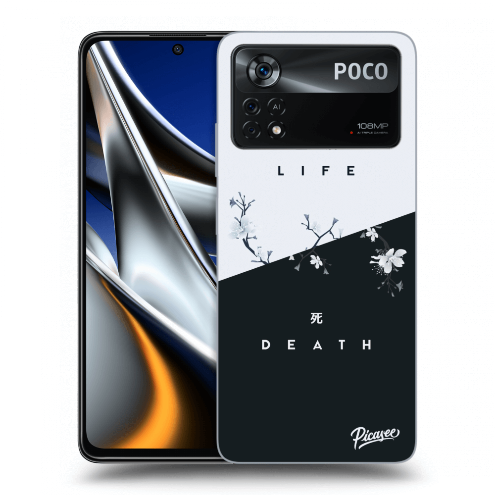 Picasee crna silikonska maskica za Xiaomi Poco M4 Pro - Life - Death