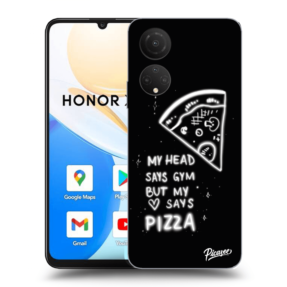 Picasee silikonska prozirna maskica za Honor X7 - Pizza