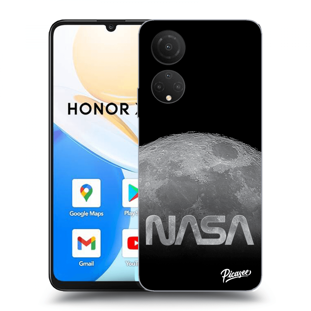 Picasee crna silikonska maskica za Honor X7 - Moon Cut