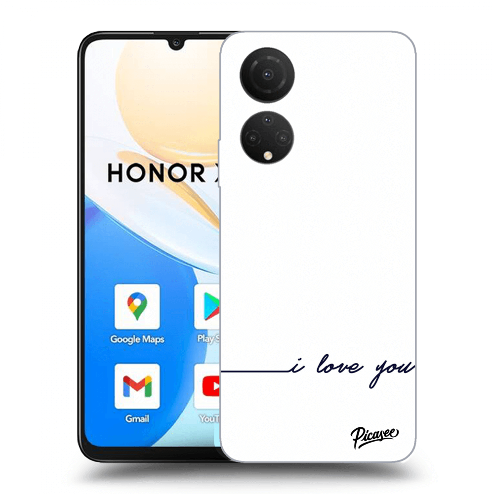 Picasee silikonska prozirna maskica za Honor X7 - I love you