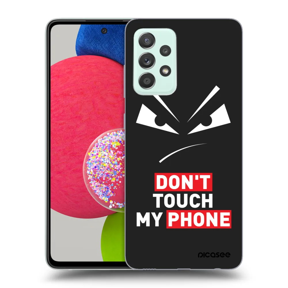 Picasee crna silikonska maskica za Samsung Galaxy A73 5G - Evil Eye - Transparent