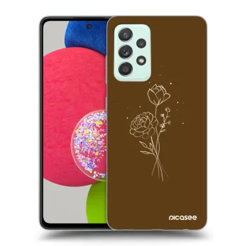 Maskica za Samsung Galaxy A73 5G - Brown flowers