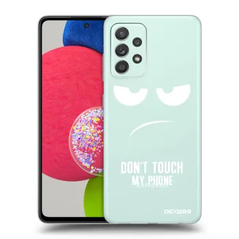 Picasee silikonska prozirna maskica za Samsung Galaxy A73 5G - Don't Touch My Phone