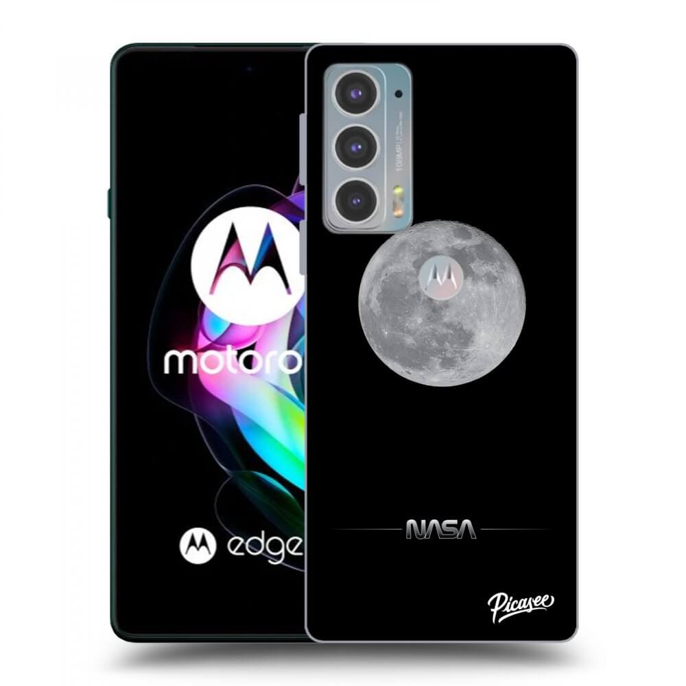 Picasee crna silikonska maskica za Motorola Edge 20 - Moon Minimal