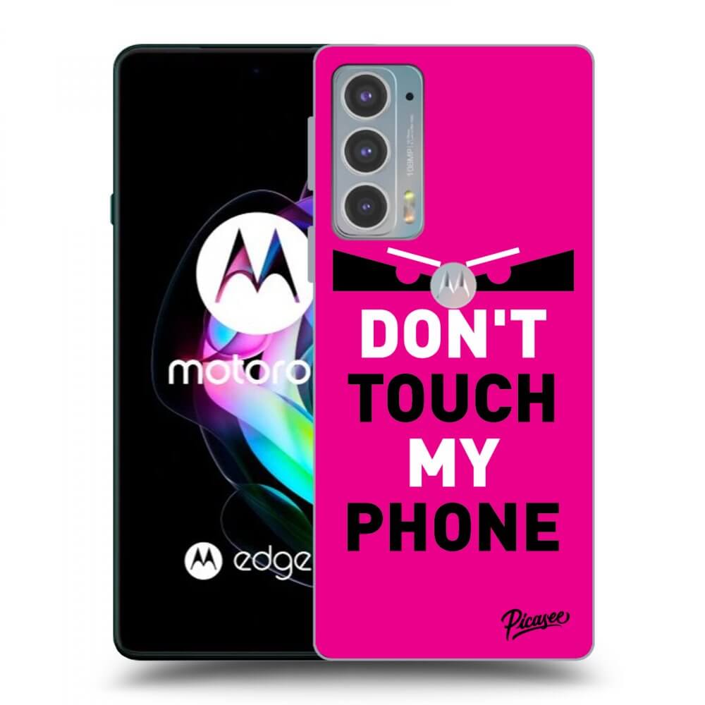 Picasee crna silikonska maskica za Motorola Edge 20 - Shadow Eye - Pink