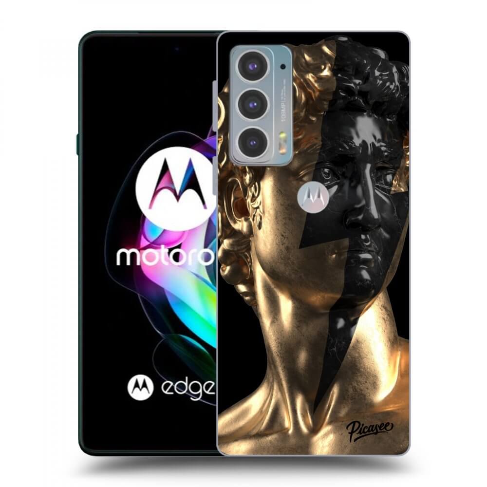 Picasee crna silikonska maskica za Motorola Edge 20 - Wildfire - Gold