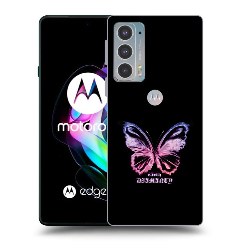 Picasee crna silikonska maskica za Motorola Edge 20 - Diamanty Purple