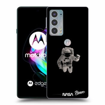 Picasee crna silikonska maskica za Motorola Edge 20 - Astronaut Minimal