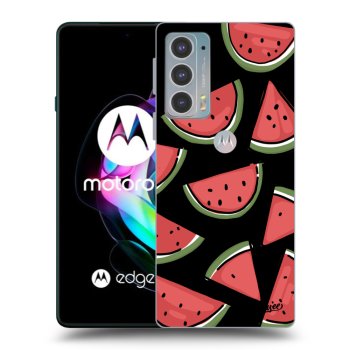 Picasee crna silikonska maskica za Motorola Edge 20 - Melone