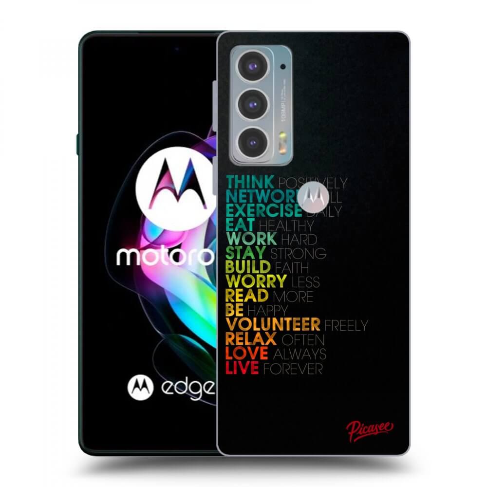 Picasee crna silikonska maskica za Motorola Edge 20 - Motto life