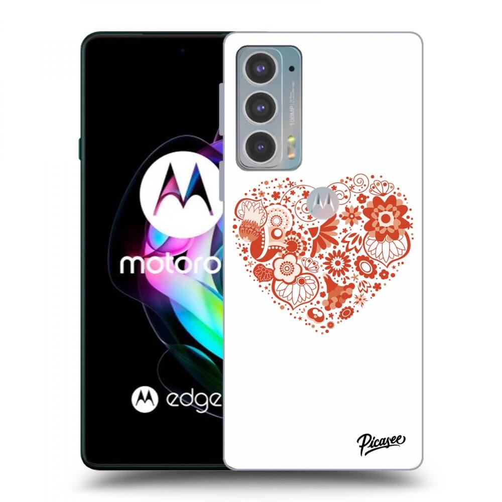 Picasee crna silikonska maskica za Motorola Edge 20 - Big heart