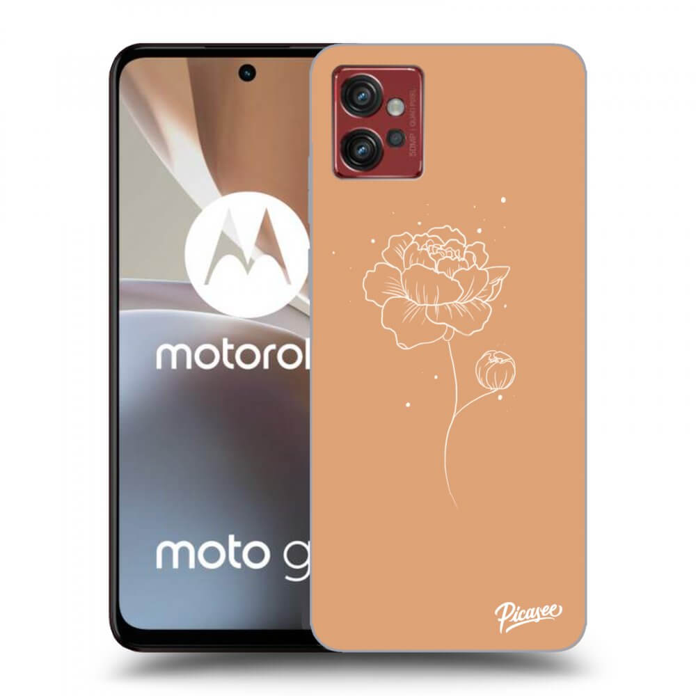 Picasee silikonska prozirna maskica za Motorola Moto G32 - Peonies