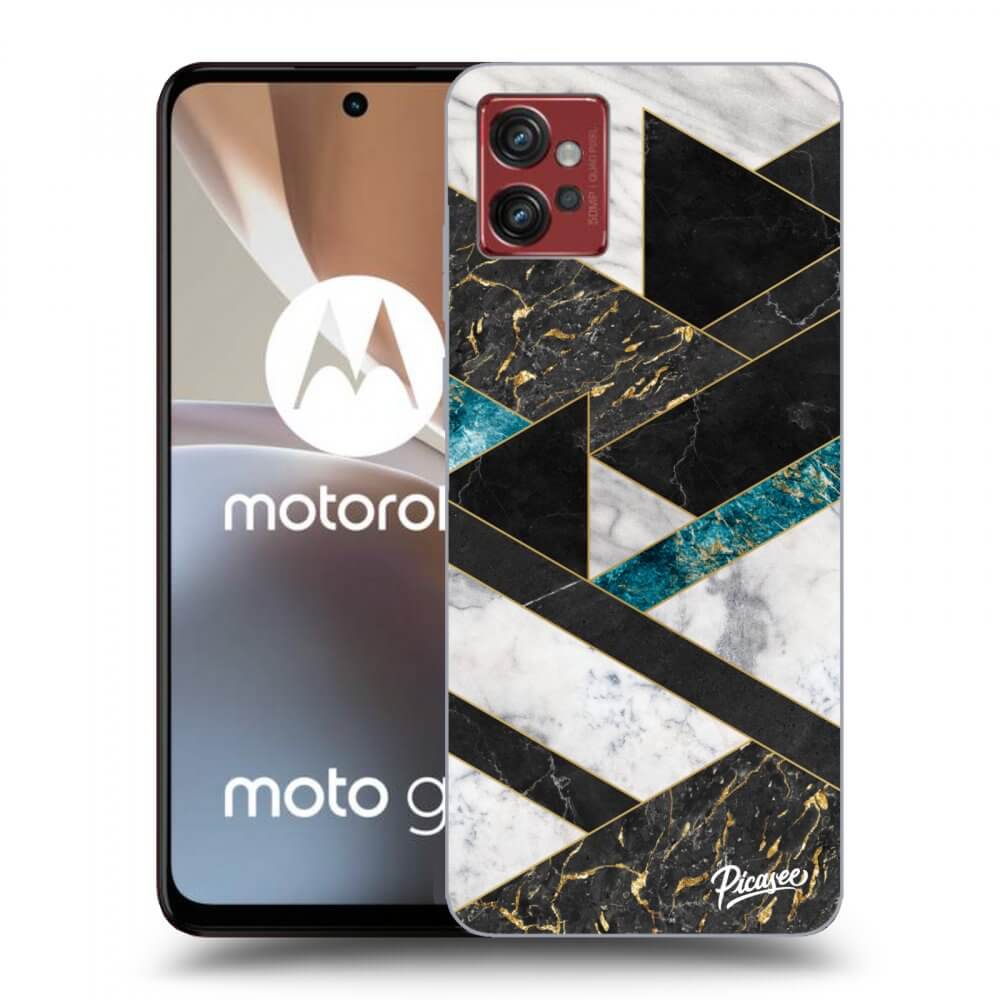 Picasee silikonska prozirna maskica za Motorola Moto G32 - Dark geometry