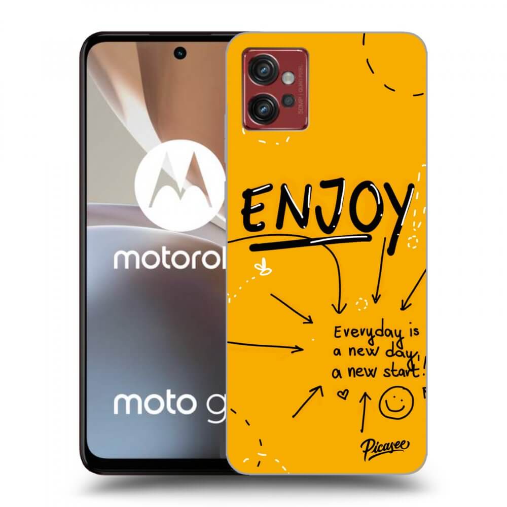 Picasee crna silikonska maskica za Motorola Moto G32 - Enjoy