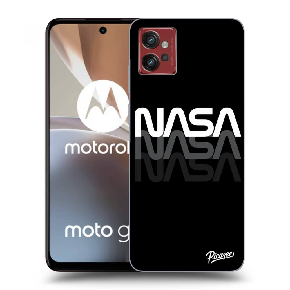 Picasee crna silikonska maskica za Motorola Moto G32 - NASA Triple