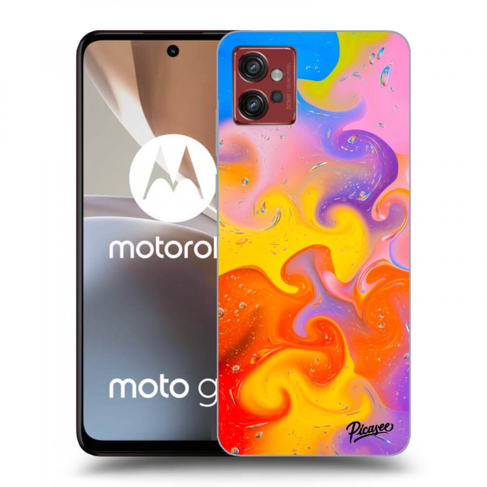 Picasee silikonska prozirna maskica za Motorola Moto G32 - Bubbles