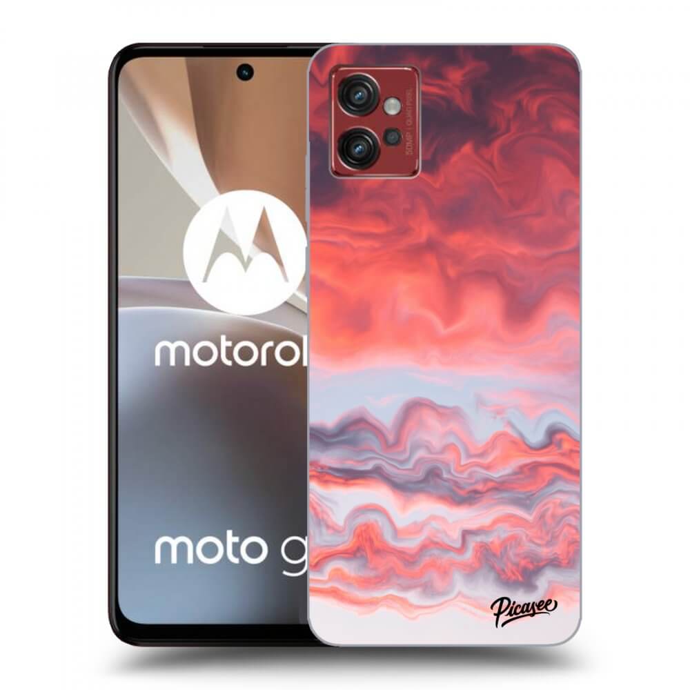 Picasee crna silikonska maskica za Motorola Moto G32 - Sunset
