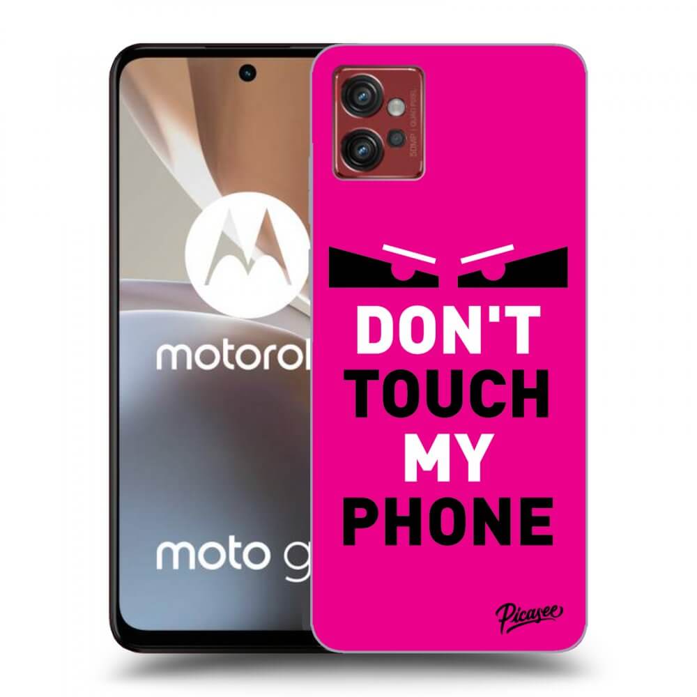 Picasee silikonska prozirna maskica za Motorola Moto G32 - Shadow Eye - Pink