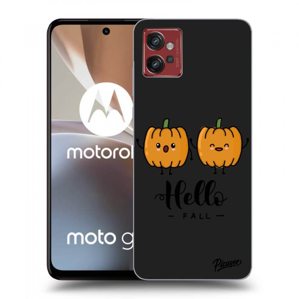 Picasee crna silikonska maskica za Motorola Moto G32 - Hallo Fall