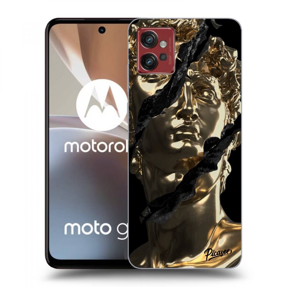 Picasee crna silikonska maskica za Motorola Moto G32 - Golder