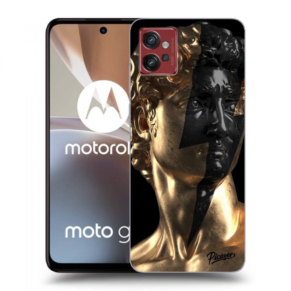 Picasee crna silikonska maskica za Motorola Moto G32 - Wildfire - Gold