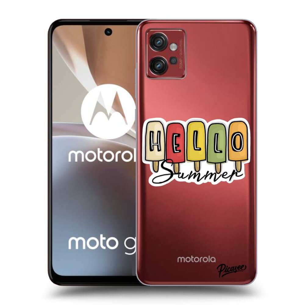 Picasee silikonska prozirna maskica za Motorola Moto G32 - Ice Cream