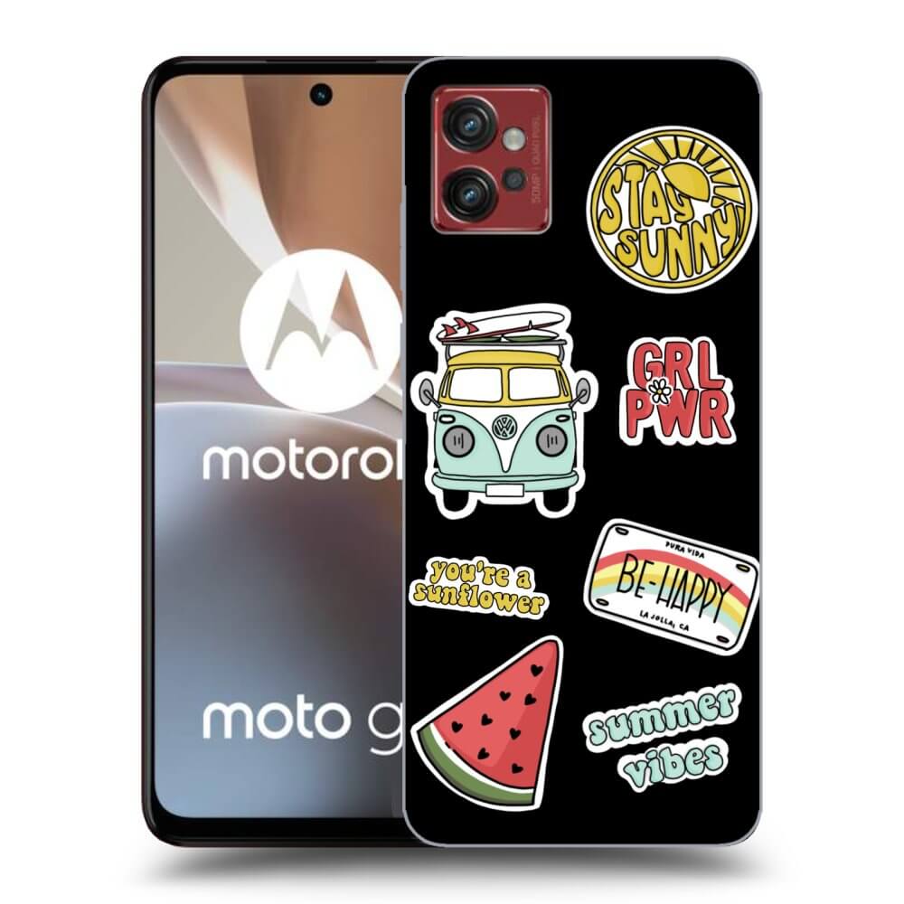 Picasee crna silikonska maskica za Motorola Moto G32 - Summer