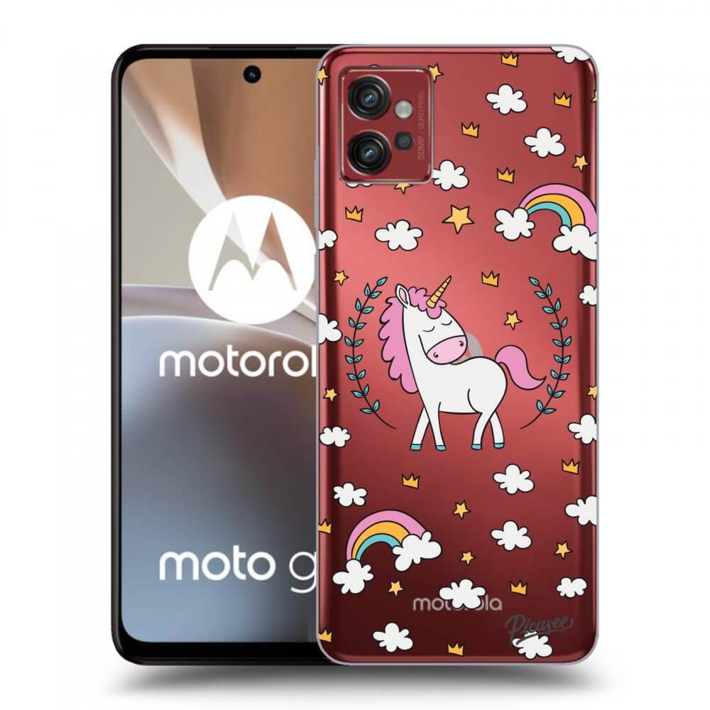 Picasee silikonska prozirna maskica za Motorola Moto G32 - Unicorn star heaven