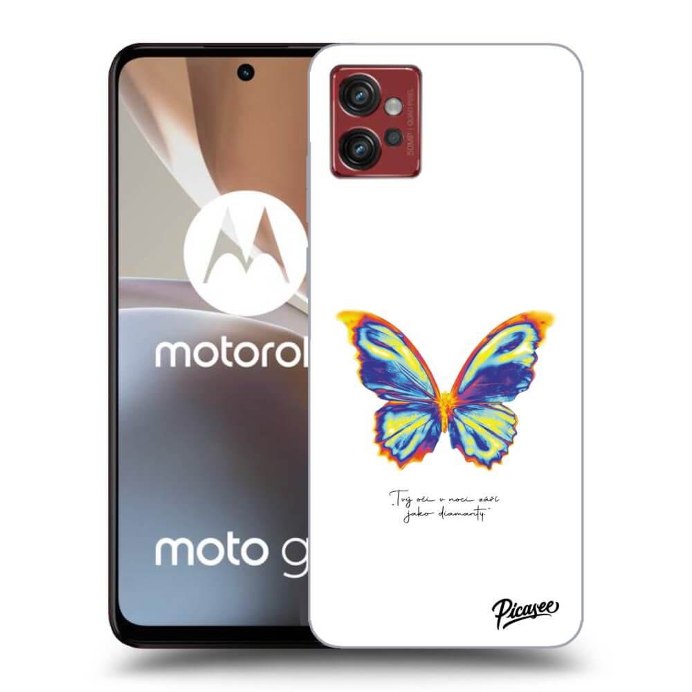 Picasee crna silikonska maskica za Motorola Moto G32 - Diamanty White