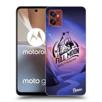 Picasee crna silikonska maskica za Motorola Moto G32 - Wolf