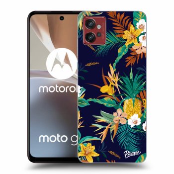 Picasee crna silikonska maskica za Motorola Moto G32 - Pineapple Color