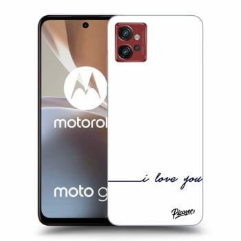 Picasee crna silikonska maskica za Motorola Moto G32 - I love you