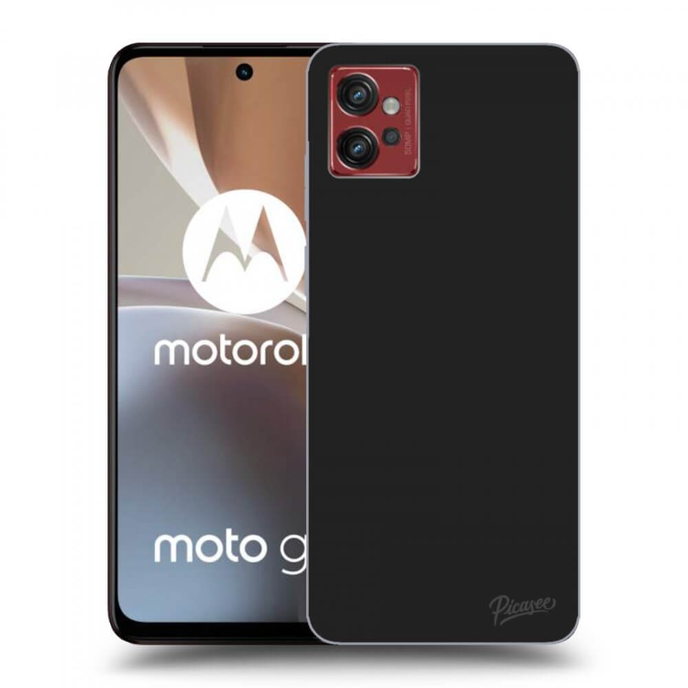 Picasee crna silikonska maskica za Motorola Moto G32 - Clear