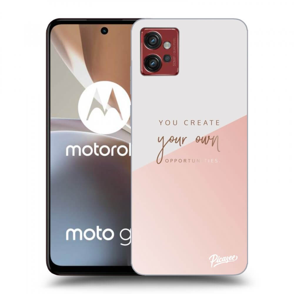 Picasee crna silikonska maskica za Motorola Moto G32 - You create your own opportunities