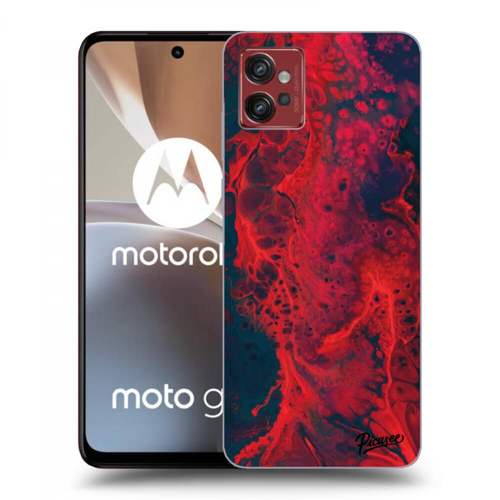 Picasee silikonska prozirna maskica za Motorola Moto G32 - Organic red