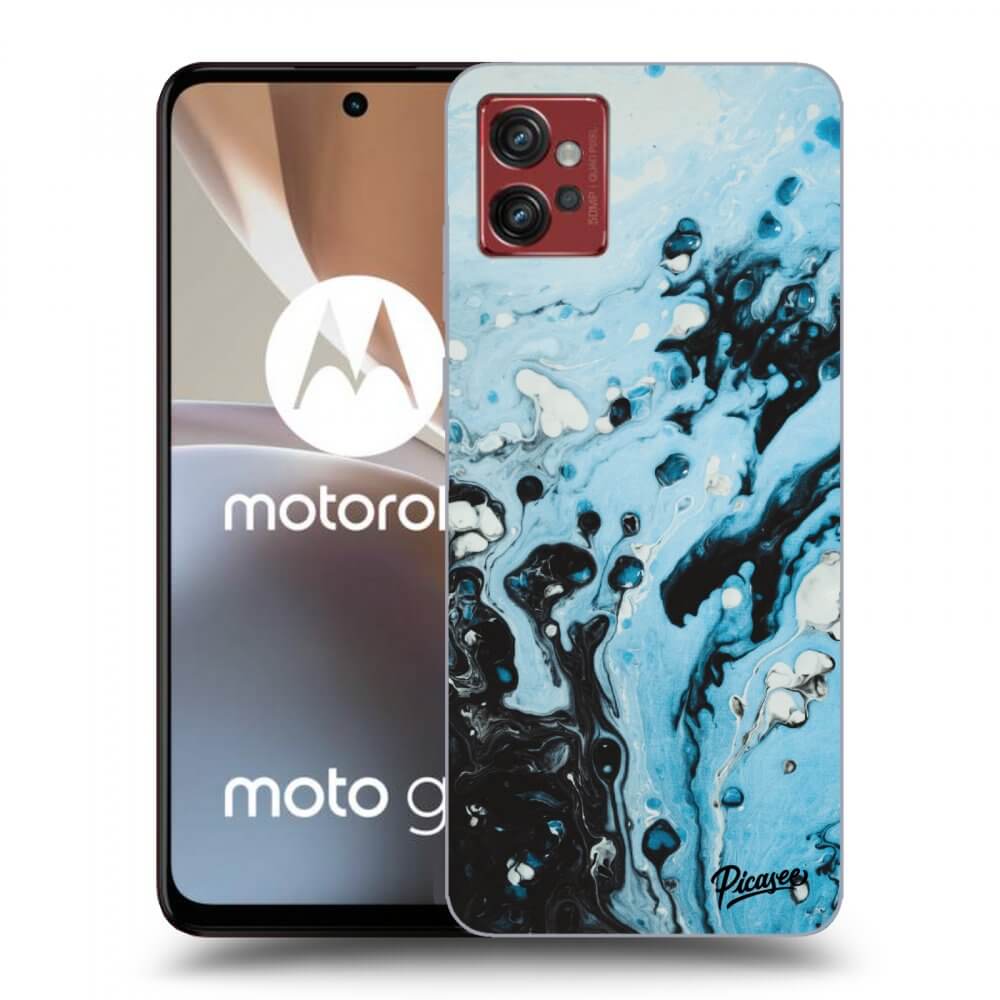 Picasee silikonska prozirna maskica za Motorola Moto G32 - Organic blue