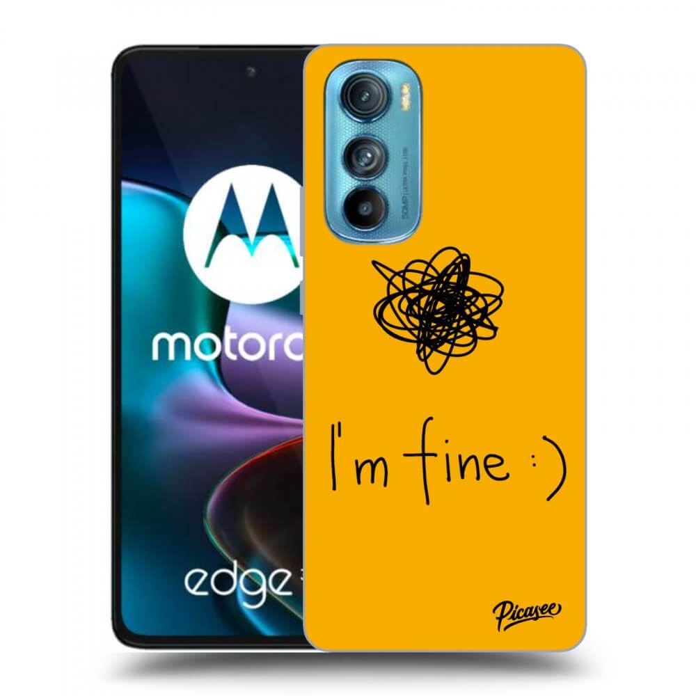 Picasee crna silikonska maskica za Motorola Edge 30 - I am fine