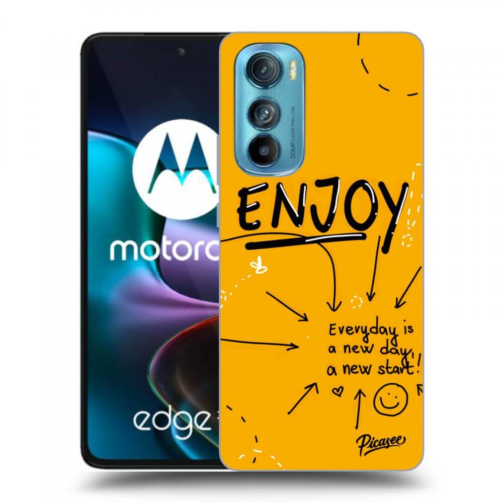 Picasee crna silikonska maskica za Motorola Edge 30 - Enjoy