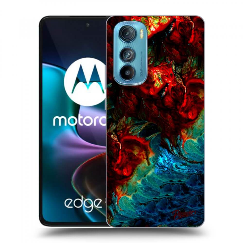 Picasee crna silikonska maskica za Motorola Edge 30 - Universe