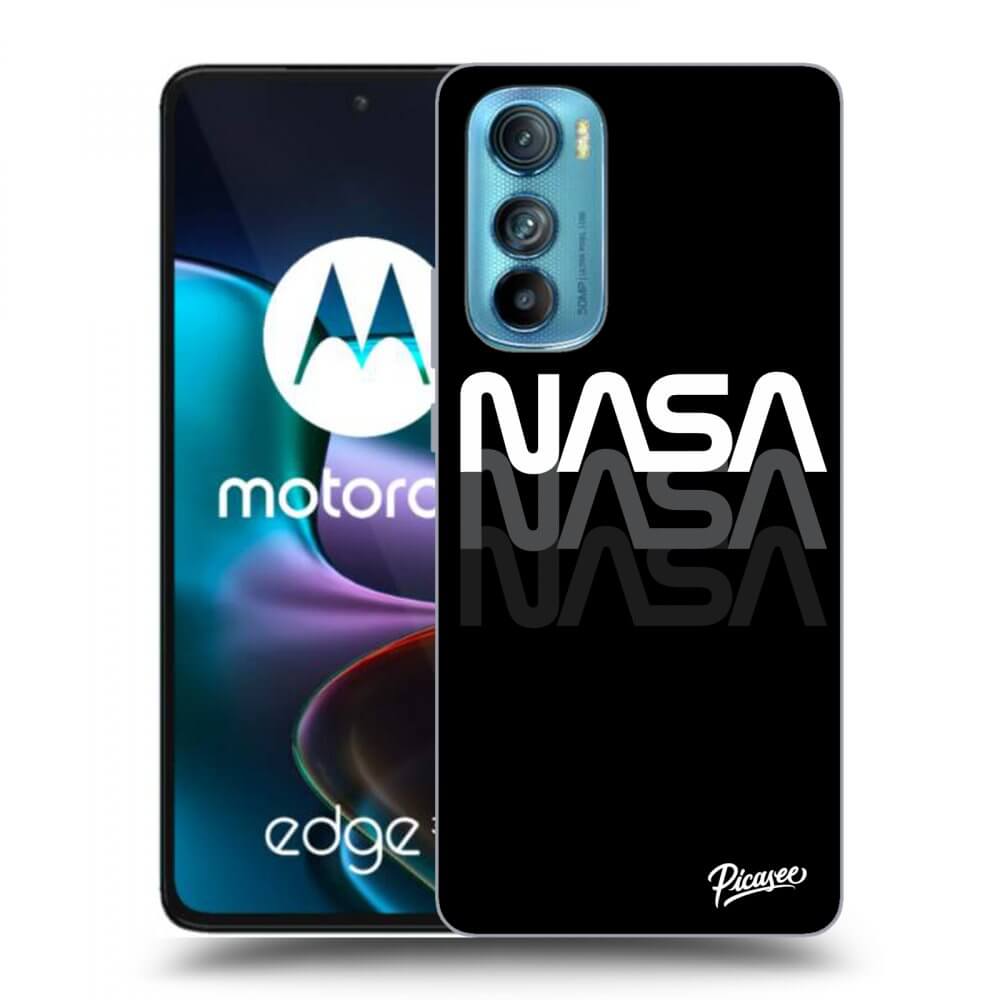 Picasee crna silikonska maskica za Motorola Edge 30 - NASA Triple