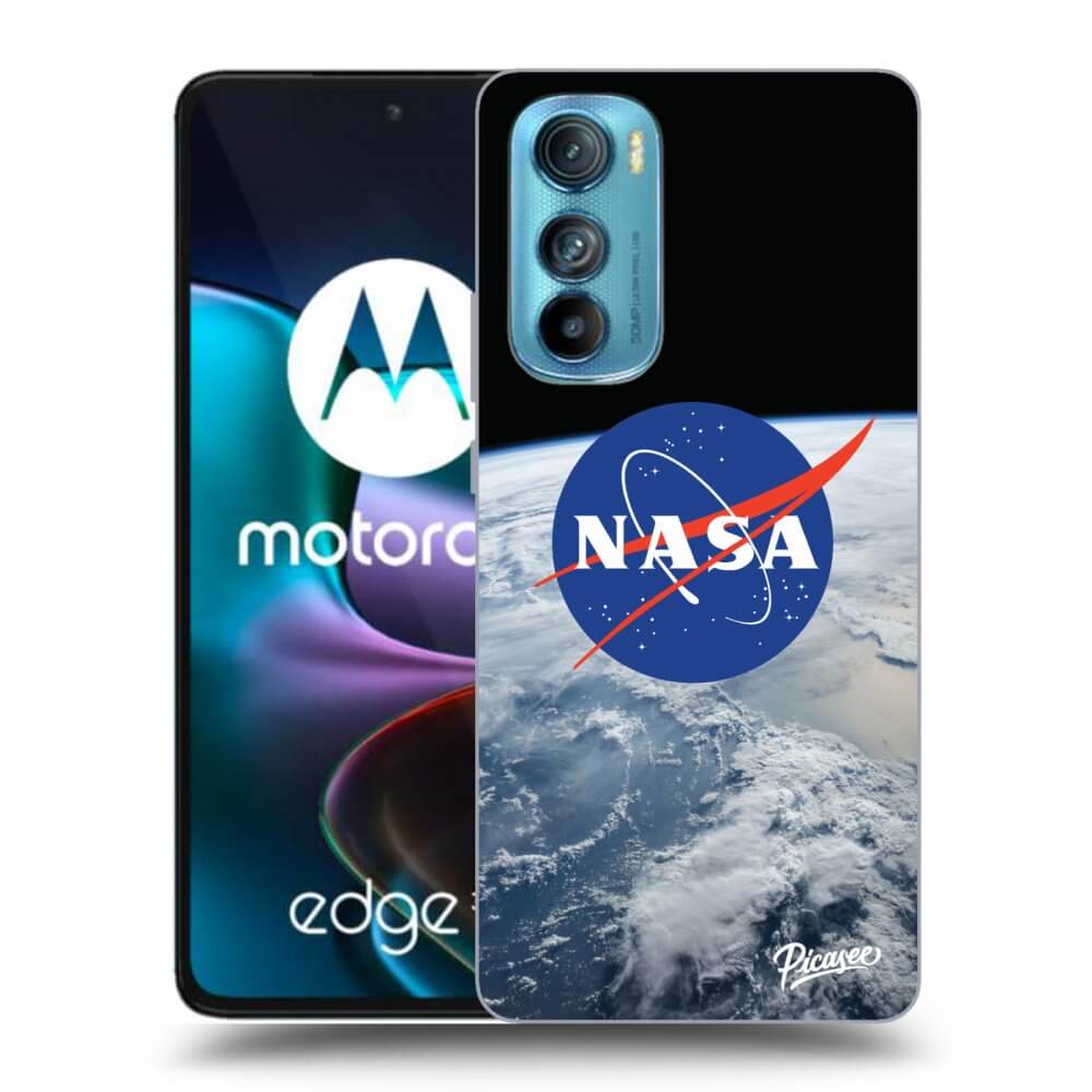 Picasee crna silikonska maskica za Motorola Edge 30 - Nasa Earth