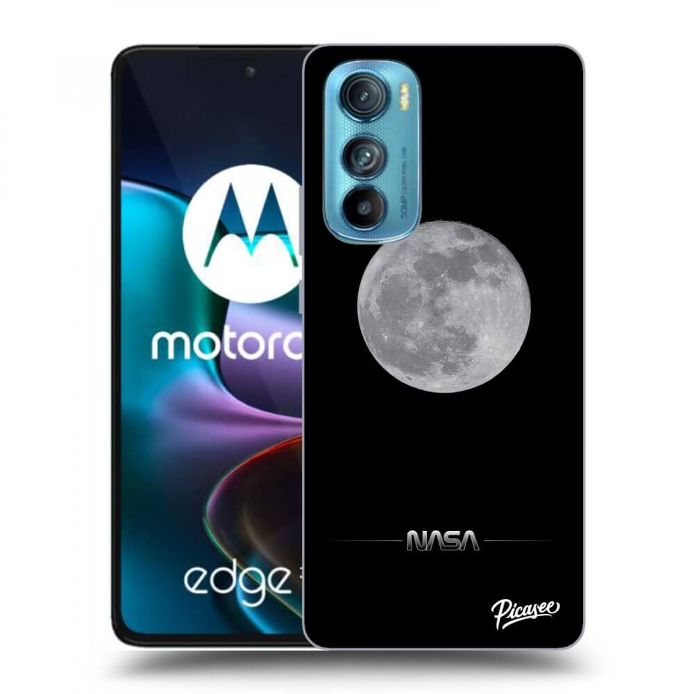 Picasee crna silikonska maskica za Motorola Edge 30 - Moon Minimal